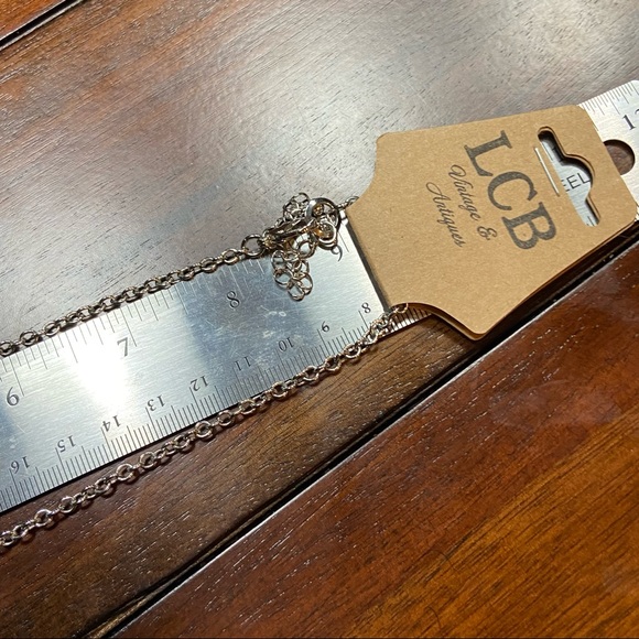 Vintage Red Matinee Necklace with Silver Chain - Picture 7 of 7